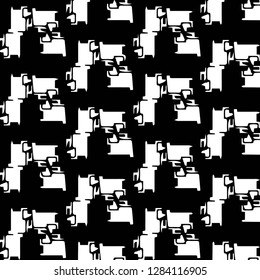 Simple black and white vector illustration. Abstract geometric background pattern