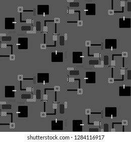 Simple black and white vector illustration. Abstract geometric background pattern