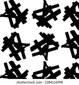 Simple black and white vector illustration. Abstract geometric background pattern