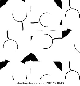Simple black and white vector illustration. Abstract geometric background pattern