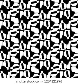 Simple black and white vector illustration. Abstract geometric background pattern