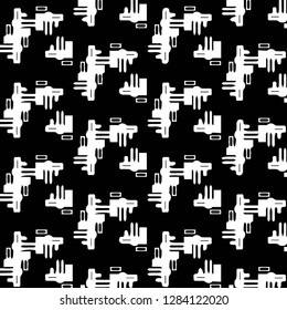 Simple black and white vector illustration. Abstract geometric background pattern