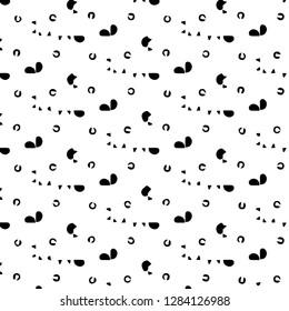 Simple black and white vector illustration. Abstract geometric background pattern