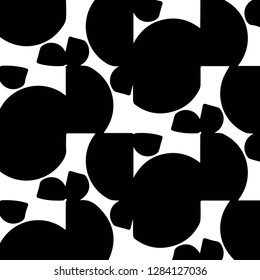 Simple black and white vector illustration. Abstract geometric background pattern