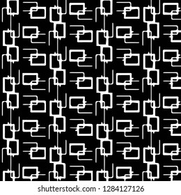 Simple black and white vector illustration. Abstract geometric background pattern