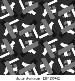 Simple black and white vector illustration. Abstract geometric background pattern