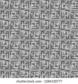 Simple black and white vector illustration. Abstract geometric background pattern