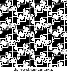 Simple black and white vector illustration. Abstract geometric background pattern