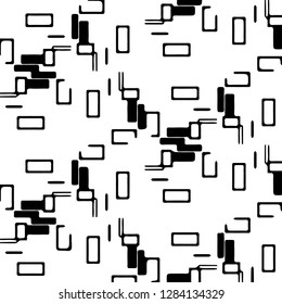 Simple black and white vector illustration. Abstract geometric background pattern