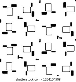 Simple black and white vector illustration. Abstract geometric background pattern