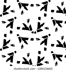 Simple black and white vector illustration. Abstract geometric background pattern