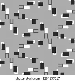 Simple black and white vector illustration. Abstract geometric background pattern