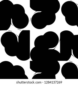 Simple black and white vector illustration. Abstract geometric background pattern