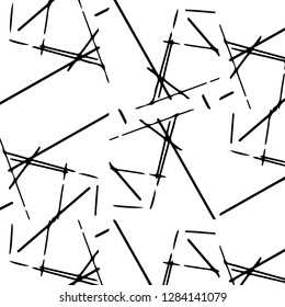 Simple black and white vector illustration. Abstract geometric background pattern