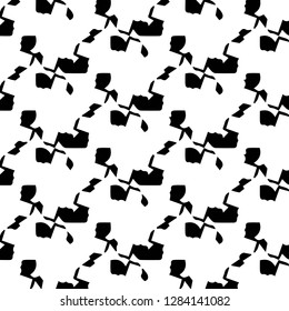 Simple black and white vector illustration. Abstract geometric background pattern