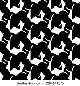 Simple black and white vector illustration. Abstract geometric background pattern
