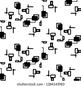 Simple black and white vector illustration. Abstract geometric background pattern