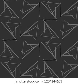 Simple black and white vector illustration. Abstract geometric background pattern