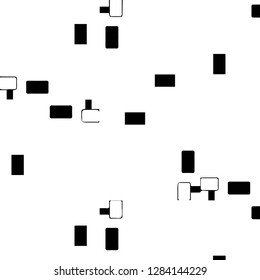 Simple black and white vector illustration. Abstract geometric background pattern