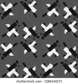 Simple black and white vector illustration. Abstract geometric background pattern