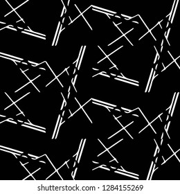 Simple black and white vector illustration. Abstract geometric background pattern