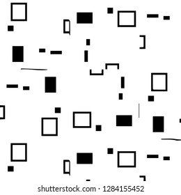 Simple black and white vector illustration. Abstract geometric background pattern