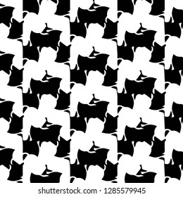 Simple black and white vector illustration. Abstract geometric background pattern
