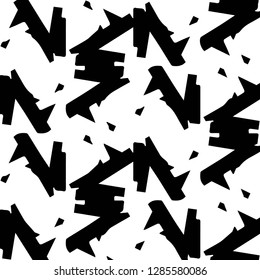 Simple black and white vector illustration. Abstract geometric background pattern
