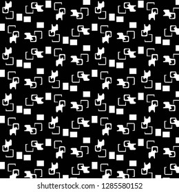 Simple black and white vector illustration. Abstract geometric background pattern