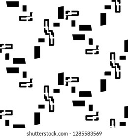 Simple black and white vector illustration. Abstract geometric background pattern
