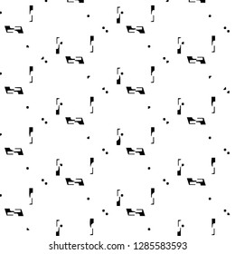 Simple black and white vector illustration. Abstract geometric background pattern