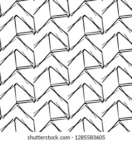 Simple black and white vector illustration. Abstract geometric background pattern