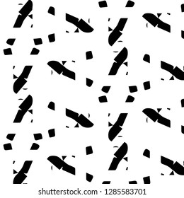 Simple black and white vector illustration. Abstract geometric background pattern
