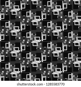 Simple black and white vector illustration. Abstract geometric background pattern
