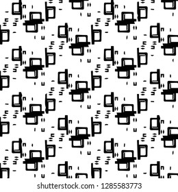 Simple black and white vector illustration. Abstract geometric background pattern
