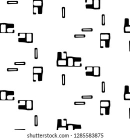 Simple black and white vector illustration. Abstract geometric background pattern