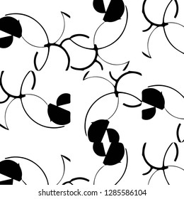 Simple black and white vector illustration. Abstract geometric background pattern