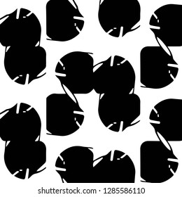 Simple black and white vector illustration. Abstract geometric background pattern