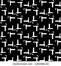 Simple black and white vector illustration. Abstract geometric background pattern
