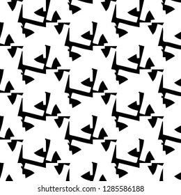 Simple black and white vector illustration. Abstract geometric background pattern