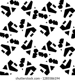 Simple black and white vector illustration. Abstract geometric background pattern