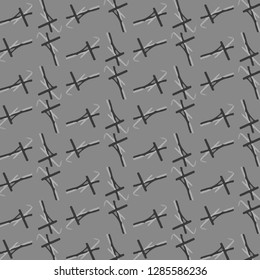 Simple black and white vector illustration. Abstract geometric background pattern