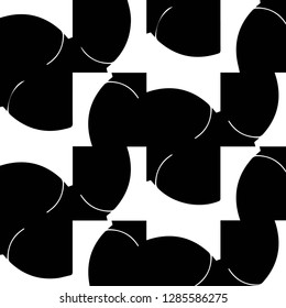 Simple black and white vector illustration. Abstract geometric background pattern