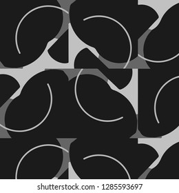 Simple black and white vector illustration. Abstract geometric background pattern