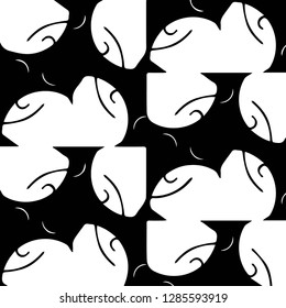 Simple black and white vector illustration. Abstract geometric background pattern