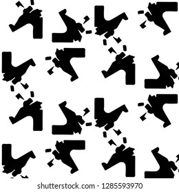 Simple black and white vector illustration. Abstract geometric background pattern