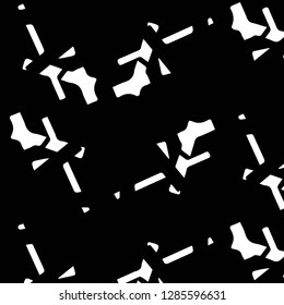 Simple black and white vector illustration. Abstract geometric background pattern