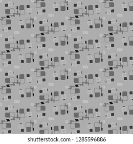 Simple black and white vector illustration. Abstract geometric background pattern