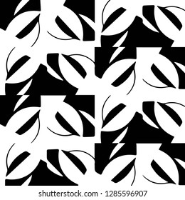 Simple black and white vector illustration. Abstract geometric background pattern