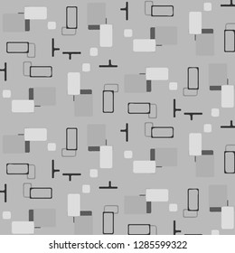 Simple black and white vector illustration. Abstract geometric background pattern